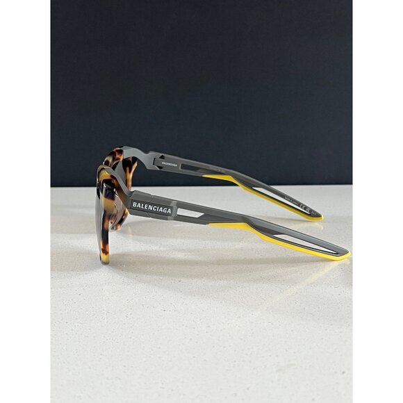 BALENCIAGA Core 54MM tortoiseshell brown Square Sunglasses - Picture 3 of 9